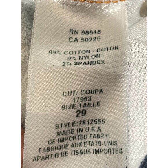 Allen B. Womens Denim Jeans Sz 29 Straight Leg Medium Wash Cotton Blend Stretch - Picture 13 of 15